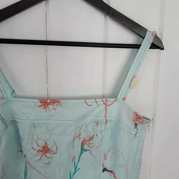 Ann Taylor Linen Fit & Flare Floral Dress Size 8 - Picture 4 of 14